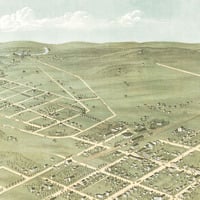 Bowling Green, Kentucky in 1871 - Bird's Eye View Map, Aerial Map, Panorama, Vintage map, Antique map, Reproduction, Fine Art, Wall Art - Thumbnail 3