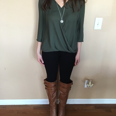 Olive crossover high-low top