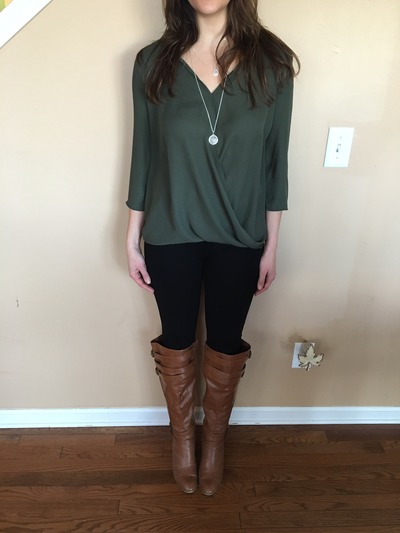 Olive Crossover High-low Top
