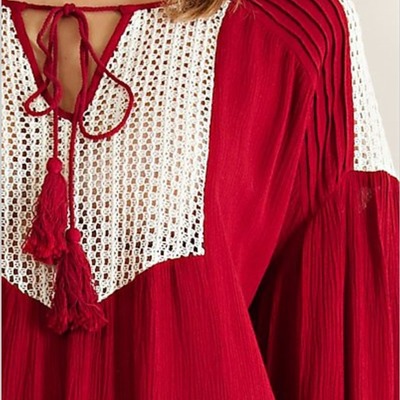 Peasant v-neck blouse