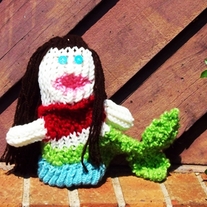 Brunette Mermaid Puppet