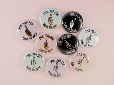 burn the bros - 1" button