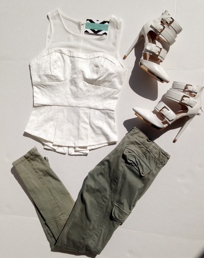 Dressy Mesh Peplum - S