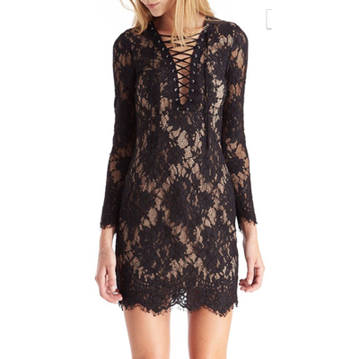 Black lace dress