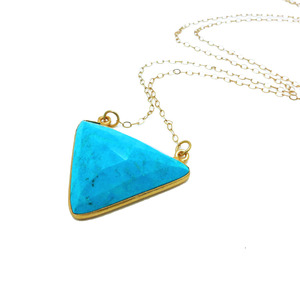 Triangle Turquoise Necklace - Thumbnail 1