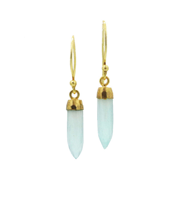 Chalcedony Spike Earrings