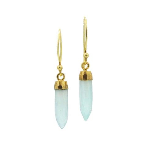 Chalcedony Spike Earrings