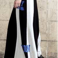 EUROPEAN FASHION LETTERS PRINTED A LINE LONG CASUAL SKIRT - Thumbnail 2