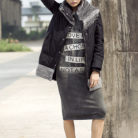 JAPANESE DESIGN SWEATER STITCHED COTTON WINTER COAT 51461071 - Thumbnail 2