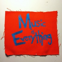 orange/blue patch & pin pack