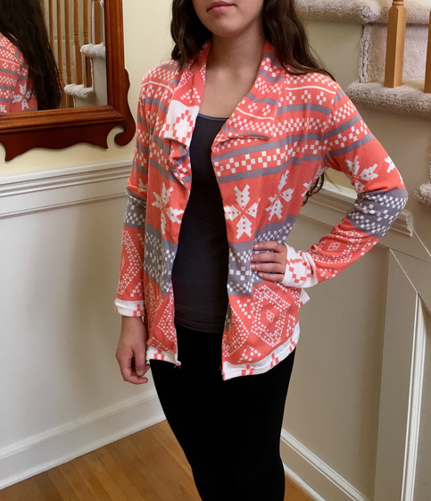 Pop Of Coral Cardigan