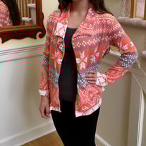 Pop Of Coral Cardigan