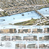 Haverhill, Massachusetts in 1893 - Bird's Eye View Map, Aerial Map, Panorama Map, Vintage Map, Antique Map, Reproduction, Giclée, Fine Art - Thumbnail 2