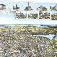 Haverhill, Massachusetts in 1893 - Bird's Eye View Map, Aerial Map, Panorama Map, Vintage Map, Antique Map, Reproduction, Giclée, Fine Art - Thumbnail 4