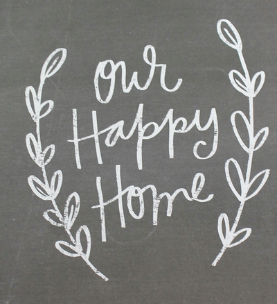PRINT "OUR HAPPY HOME" 5 x 7 Chalkboard Quotes Collection  