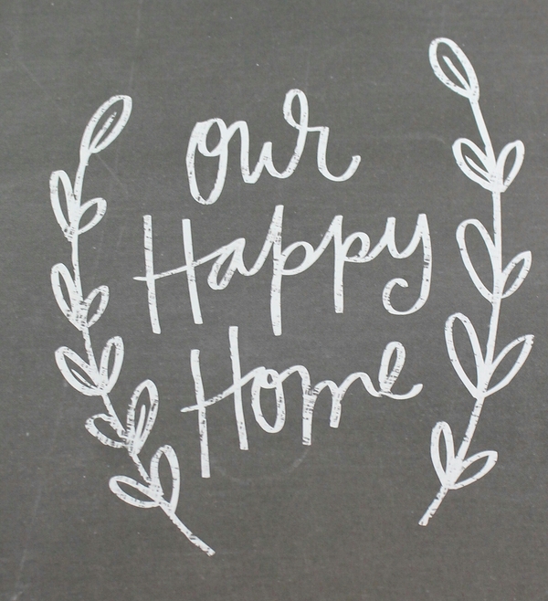 PRINT "OUR HAPPY HOME" 5 x 7 Chalkboard Quotes Collection  