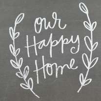 PRINT "OUR HAPPY HOME" 5 x 7 Chalkboard Quotes Collection  