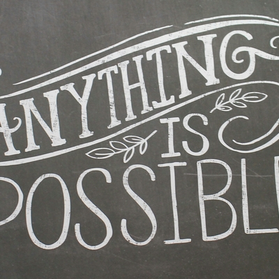 Print "anything is possible" 8 x 10 chalkboard quotes collection  