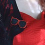 Lovey sunglasses brooch red-2