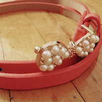skinny beaded bow belt - Thumbnail 1