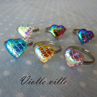 Dragon/mermaid heart ring - Thumbnail 2
