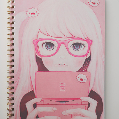 Gamegirl girl spiral notebook