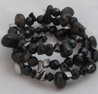 Stacked memory wire bracelet