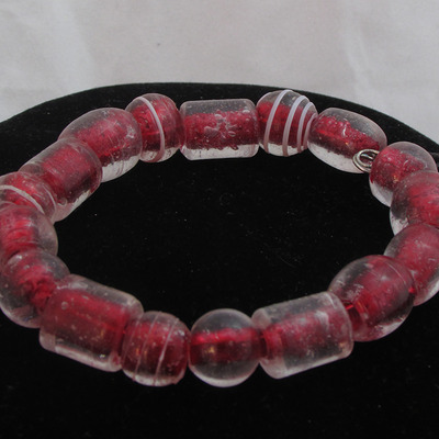 Red memory wire bracelet