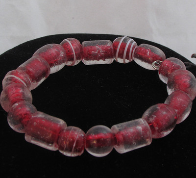 Red memory wire bracelet
