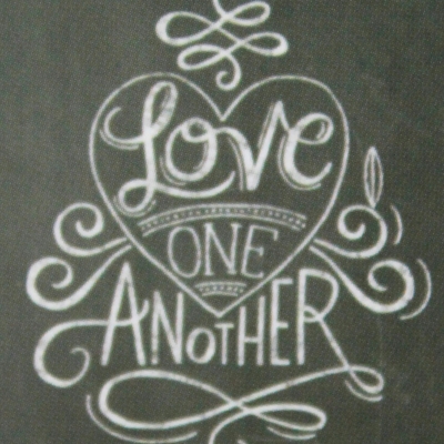 Print "love one another" 11x 14  chalkboard quotes collection  