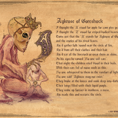 Aykrose of goreshock - 14" x 11" print