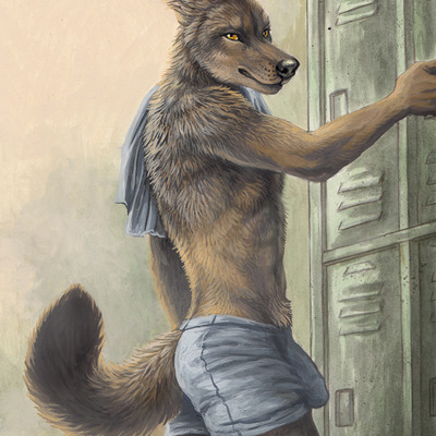 Locker room look 8 x 10 matted print