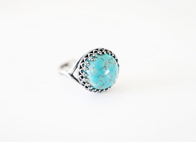 *SALE* Round Teal Matrix Ring
