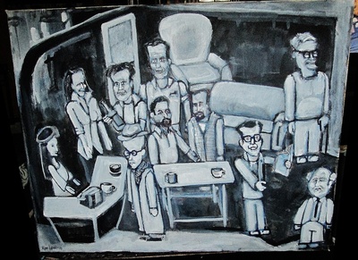 coffee shop playset, the painting