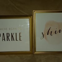 FRAMED "You Were Born To Sparkle" 8x10  Glimmer Quotes Collection   - Thumbnail 2