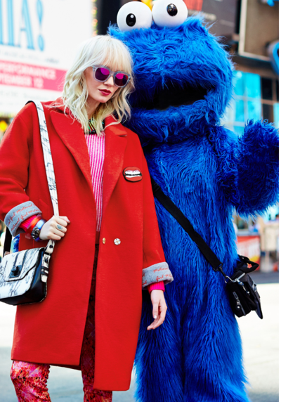 MATERIAL GIRL ROYAL RED WOOLEN WINTER COAT MWAA54102