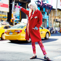 MATERIAL GIRL ROYAL RED WOOLEN WINTER COAT MWAA54102 - Thumbnail 1