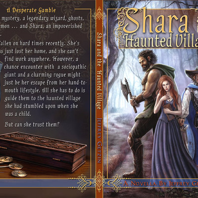 Fantasy art fairy tale art print and book  shara and the haunted village jeffery getzin