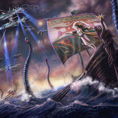 Sci-fi book cover alien planet  ocean fantasy fine art illustration print  