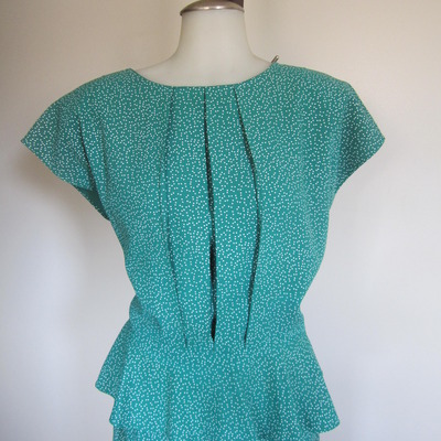 Green peplum dress 