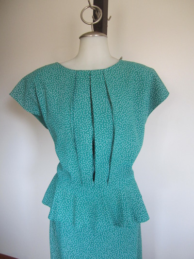 Green Peplum Dress 
