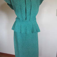 Green Peplum Dress  - Thumbnail 1