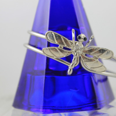Silver dragonfly bracelet 