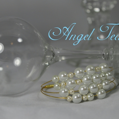 "angel tears" pearl & gold bracelet 