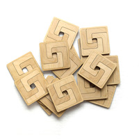 Elegant laser cut wooden coaster set - Model 1.1 - Thumbnail 2