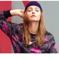 ISABEL KLEIN DIGITAL ABSTRACT FIGURED SWEATSHIRT F15303 - Thumbnail 2