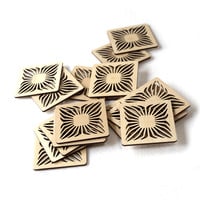 Laser cut wooden coaster set - Model 2.1 - Thumbnail 2
