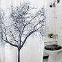 BLACK Color Big Tree Cool Design 180x180 cm EVA SHOWER CURTAIN Good for SHOWER, BATHROOM USE - Thumbnail 1