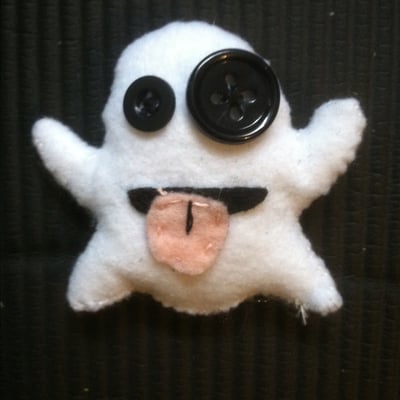 'the ghost emoji' custom catnip toy!