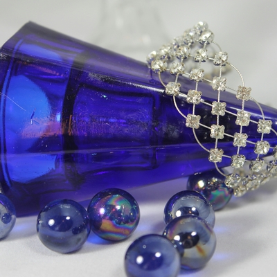 "marilyn" rhinestones & silver bracelet 